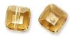 Cube Swarovski 6mm LIGHT COL TOPAZ  /  lot de 3