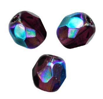 Facettes de Bohème 4mm GARNET AB / 50 perles