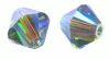 Toupies Swarovski 4mm INDIAN SAPPHIRE AB2X Xilion / 25 perles