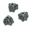 Intercalaire en métal forme calotte  fleur edelweiss 5 x 7 mm - Or vieilli / 5 Perles