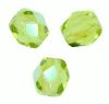 Facettes de Bohème 4mm LIGHT OLIVINE AB / 50 perles