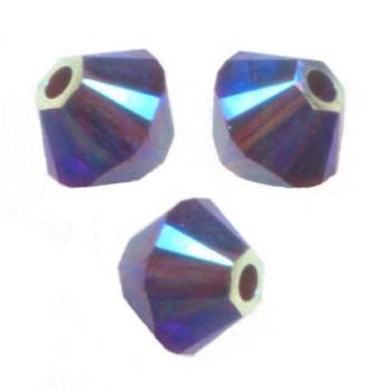 Toupies Swarovski 4mm MOCCA AB2X  Xilion / 25 perles