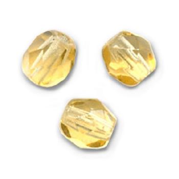Facettes de Bohème 4mm LIGHT TOPAZ / 50 perles