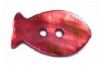 Bouton Nacré forme Poisson 11x18mm ROUGE PADPARADSCHA 1 Perle