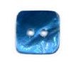 Bouton Nacré forme Carré 13x13mm BLEU FONCE / 6 boutons