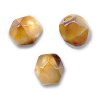 Facettes de Bohème  8mm CREAM CARAMEL / 12 perles