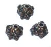 Intercalaire en métal forme calotte  fleur edelweiss 5 x 7 mm - Cuivre vieilli / 5 Perles