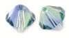 Toupies Swarovski 4mm PROVENCE LAVENDER / CHRYSOLITE BLEND XILION / 25 perles