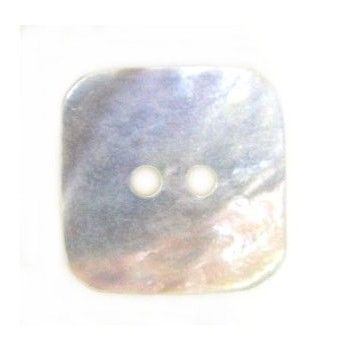 Bouton Nacré forme Carré 13x13mm coloris NATUREL / 3 boutons