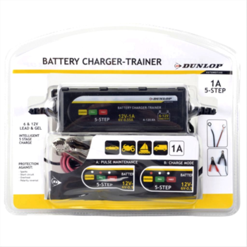   CHARGEUR DE BATTERIE INTELLIGENT Auto / Moto / Quad 6V/12V DUNLOP 1A