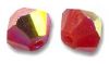 Toupies Swarovski 4mm DARK RED CORAL AB / 20 perles