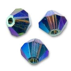 15 Perles Toupies 4mm en cristal Swarovski MORION AB2X