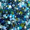 Lot de Toupies Cristal Swarovski 4mm MIX MULTICOLORE Ocean Mélange de 50 perles / Prix dégressif