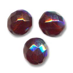 Facettes de Bohème 10mm SMOKED TOPAZ AB / 4 perles