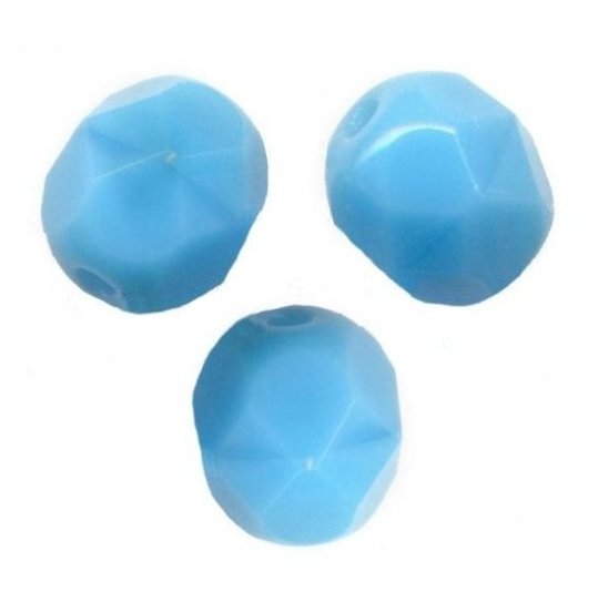 Facettes de Bohème 4mm TURQUOISE BLEU OPAQUE / 50 perles