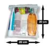 Pochette Sachet avec fermeture par ZIP 200X200 / L'Unité Idéal pour les liquides en cabine avion