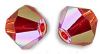 Toupies Swarovski 4mm INDIAN RED AB / 17 perles