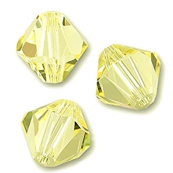 Toupies Swarovski 4mm JONQUIL XILION / 19 perles