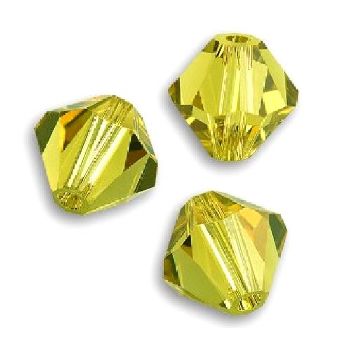 Toupies Swarovski 4mm LIME / 25 perles  