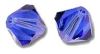  Toupies Swarovski  8mm SAPPHIRE / 5 perles