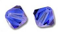 Toupies Swarovski 4mm SAPPHIRE XILION / 25 perles