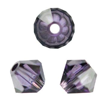 Toupies Swarovski 4mm TANZANITE SATIN / 20 perles