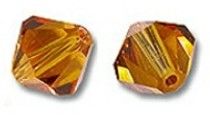 Toupies Swarovski 6mm TOPAZ / 10 perles