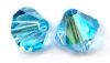 Toupies Swarovski 4mm AQUAMARINE AB XILION / 20 perles