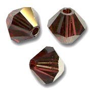 Toupies Swarovski 4mm BURGUNDY SATIN / 20 perles  Prix degressif