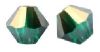 Toupies Swarovski 4mm EMERALD SATIN / 20 perles *PROMO*