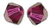 Toupies Swarovski 4mm FUCHSIA SATIN / 20 perles *PROMO*