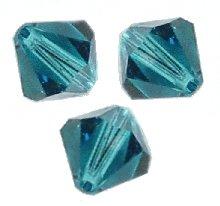 Toupies Swarovski 4mm INDICOLITE / 25 perles 
