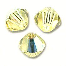 Toupies Swarovski 6mm JONQUIL JONQUILLE AB / 25 perles 