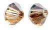 Toupies Swarovski 4mm LIGHT COLORADO TOPAZ SATIN / 20 perles 