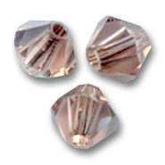 Toupies Swarovski 4mm LIGHT PEACH SATIN / 20 perles 