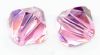 Toupies Swarovski 4mm LIGHT ROSE AB / 20 perles