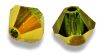 Toupies Swarovski 4mm OLIVINE DORADO / 15