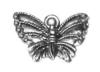 Breloque Papillon en métal 20 x 17 mm - Argenté vieilli / 1
