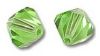 Toupies Swarovski 4mm PERIDOT / 25 perles