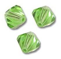  Toupies Swarovski  8mm PERIDOT / 5 perles