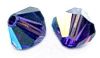 Toupies Swarovski 4mm PURPLE VELVET AB XILION / 21 perles