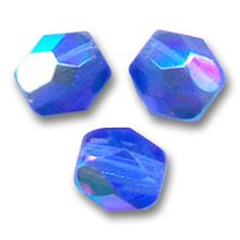 Facettes de Bohème 10mm SAPHIR SAPPHIRE AB / 5 perles