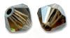 Toupies Swarovski 4mm SMOKY QUARTZ SATIN / 20 perles 