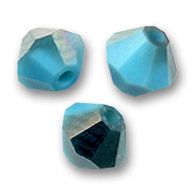 Toupies Swarovski 4mm TURQUOISE SATIN / 20 perles