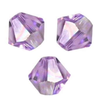 Toupies Swarovski 6mm VIOLET AB  / 9 perles