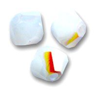 Toupies Swarovski 4mm WHITE ALABASTER AB  Xilion / 20 perles  