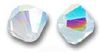 Toupies Swarovski 4mm WHITE OPAL AB Xilion / 18 perles